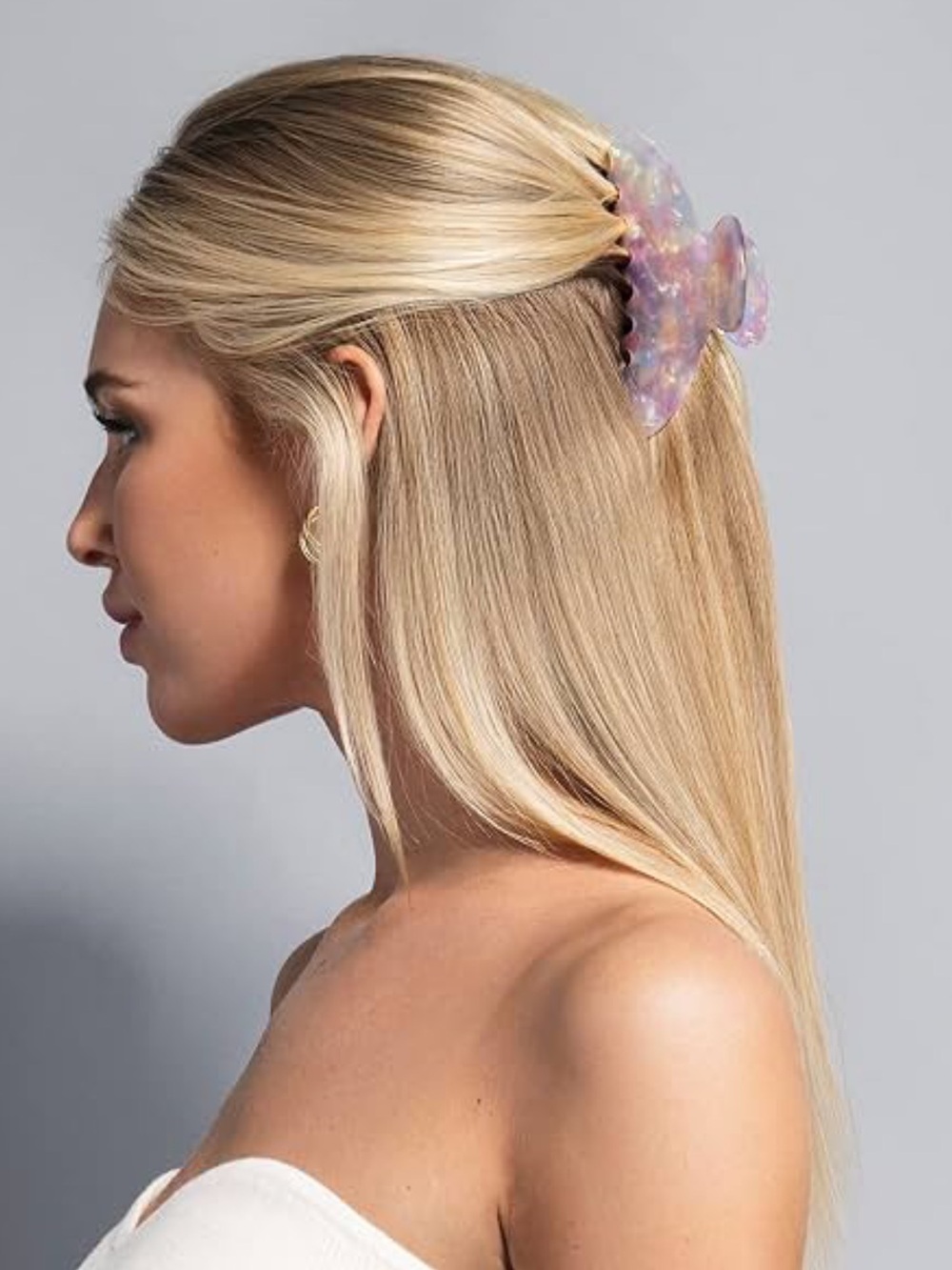 The HAIRedit Opalescent Marble Claw Clip